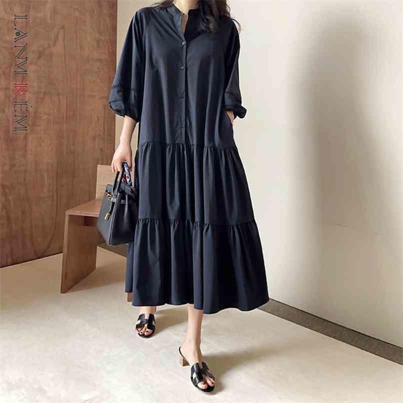 Casual Midi Dress Korean Style Stand Collar Medium Sleeve Solid Loose Temperament Fashion Summer Women's 2P1654 210526, Khaki
Casual Midi Dress Korean Style Stand Collar Medium Sleeve Solid Loose Temperament Fashion Summer Women's 2P1654 210526, Khaki