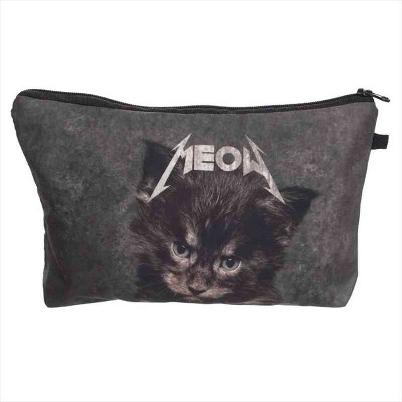 women cosmetic black meow cat bags zipper neceser portable makeup organizer 3d prints bolsa feminina travel toiletry
women cosmetic black meow cat bags zipper neceser portable makeup organizer 3d prints bolsa feminina travel toiletry