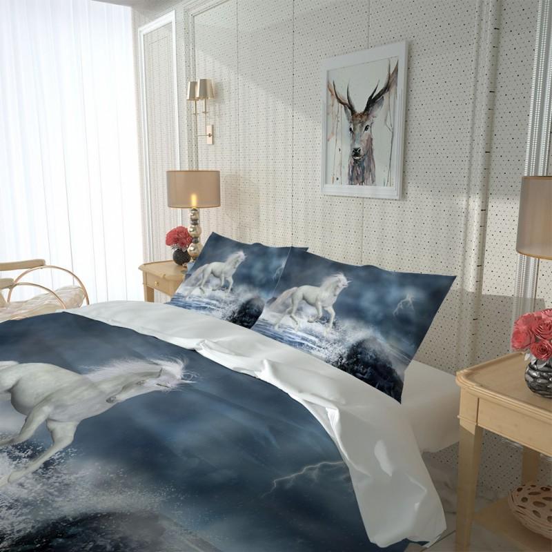 Fashion Fantasy Horse Bedding Home Textiles Single Bed Double Duvet Cover Pillow Case Sheet Boy Girl Set Sets