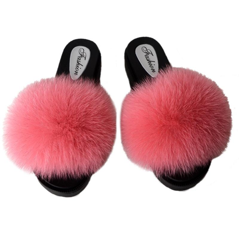 Slippers 2021 Est Real /raccoon Fur Slides Indoor Flip Flops Casual High Quality Sandals Fluffy Plush Shoes, Black
Slippers 2021 Est Real /raccoon Fur Slides Indoor Flip Flops Casual High Quality Sandals Fluffy Plush Shoes, Black