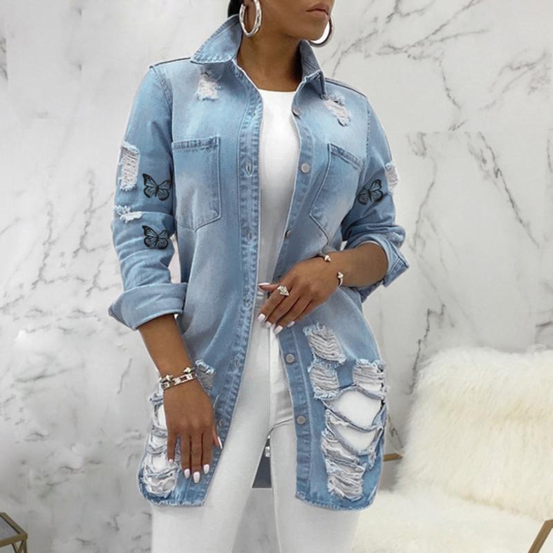 Women' Jackets Plus Size Jacket Pockets Denim Women White Wash Long Sleeve Retro Vintage Casual Jean Coat Chaquetas 2021
Women' Jackets Plus Size Jacket Pockets Denim Women White Wash Long Sleeve Retro Vintage Casual Jean Coat Chaquetas 2021