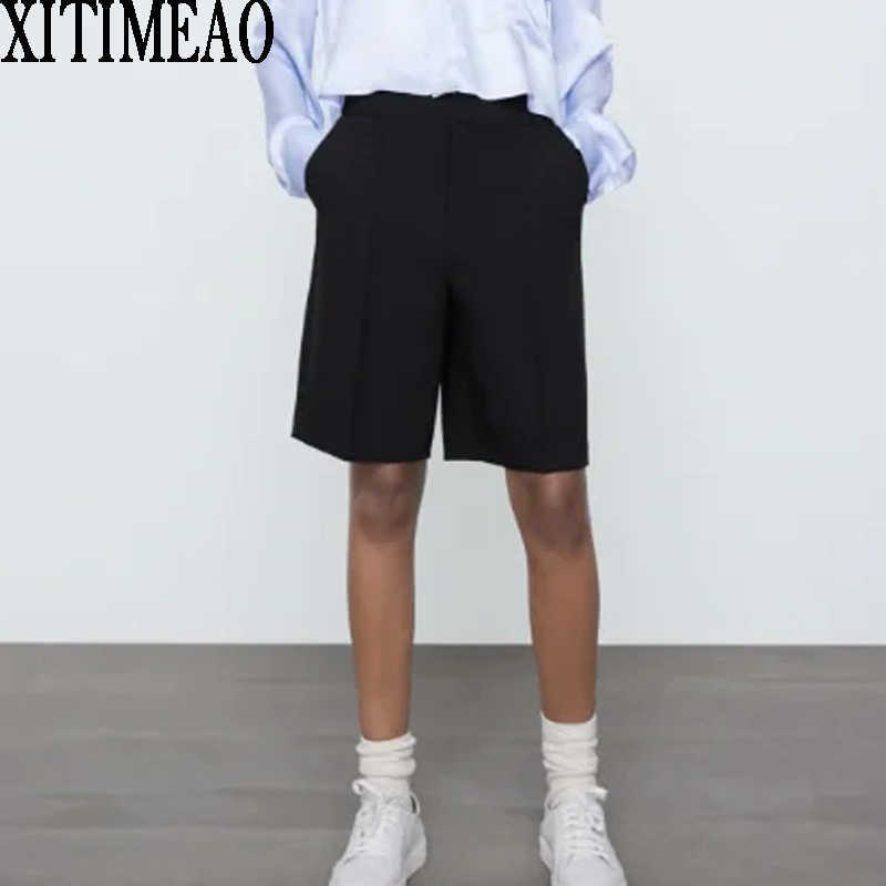 Za Summer Women Wide Leg Shorts Simple Style Sexy Short Pants Hight Waist Black Casual OL XITIMEAO 210604
Za Summer Women Wide Leg Shorts Simple Style Sexy Short Pants Hight Waist Black Casual OL XITIMEAO 210604