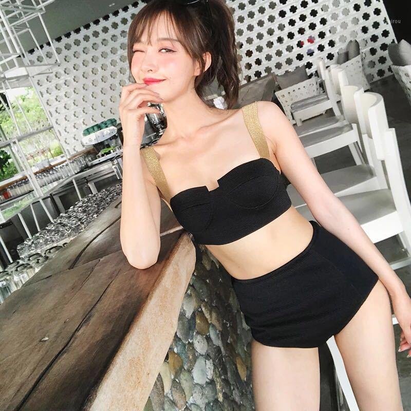 Bikini, Two-piece Women's Steel Drop Suit, Three-piece, High-waisted, SPA Suit Swimwear, Black
Bikini, Two-piece Women's Steel Drop Suit, Three-piece, High-waisted, SPA Suit Swimwear, Black
