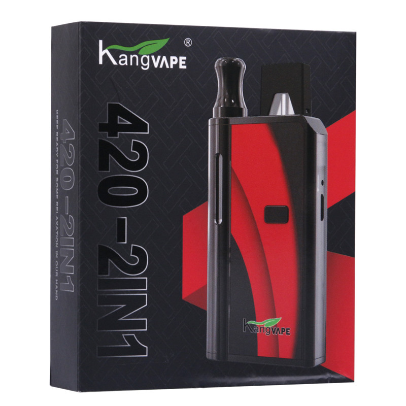 Kangvape 420 2in1 Box Mod Vape Battery 650mAh Preheat adjustable VV Variable Voltage For Compatible Pods and 510 Cartridges
Kangvape 420 2in1 Box Mod Vape Battery 650mAh Preheat adjustable VV Variable Voltage For Compatible Pods and 510 Cartridges