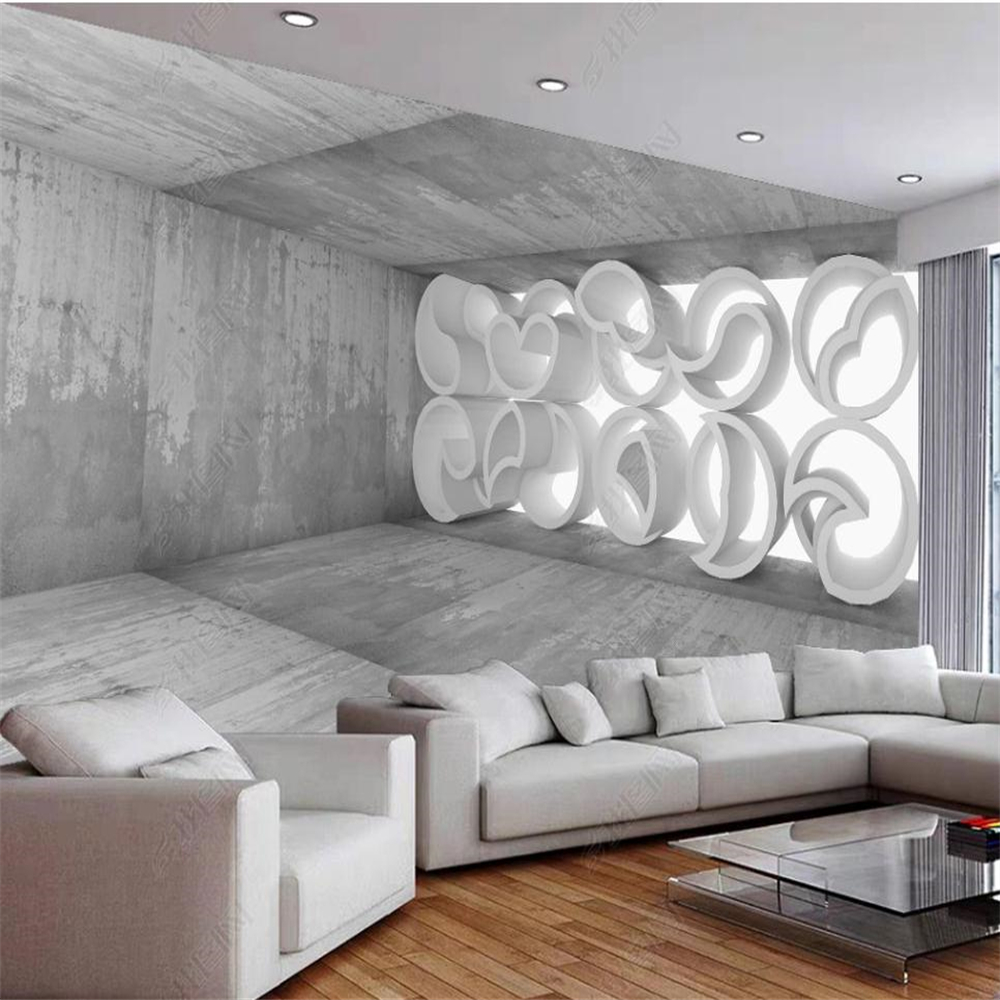 customized wallpaper Special-shaped round spherical 3d model stereo background wall
