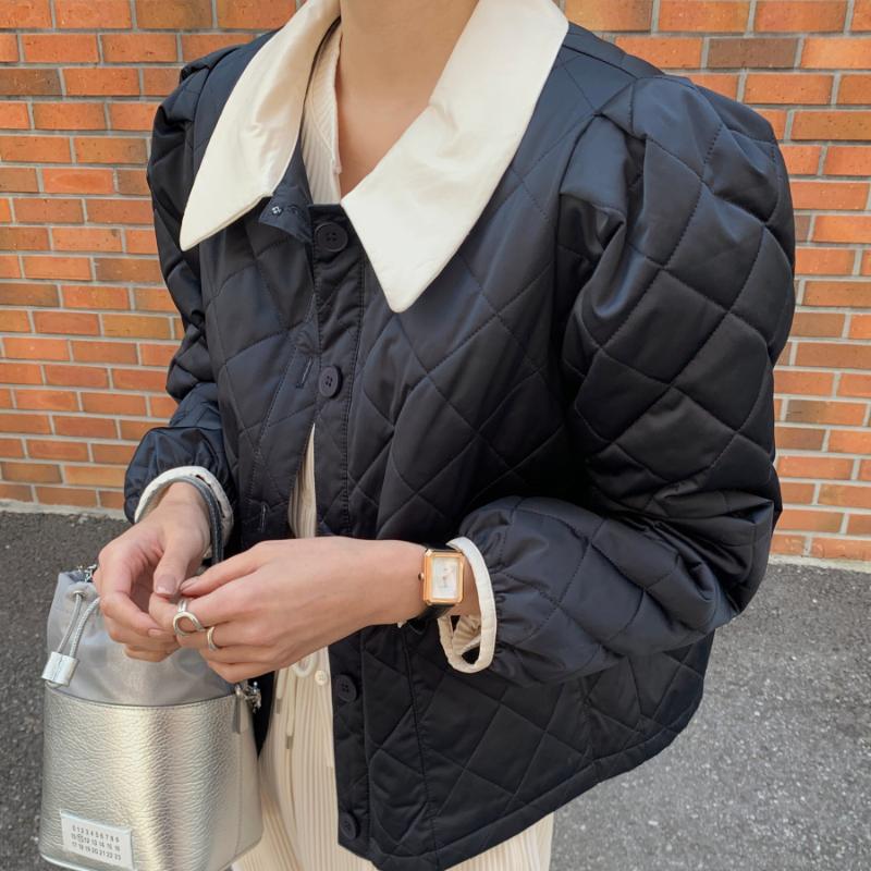 Women's Down & Parkas Manteau Femme Hiver Retro Hit Lapel Puff Sleeve Short Jacket Diamond Plaid Cotton Clothes Casual Argyle Top, Black
Women's Down & Parkas Manteau Femme Hiver Retro Hit Lapel Puff Sleeve Short Jacket Diamond Plaid Cotton Clothes Casual Argyle Top, Black