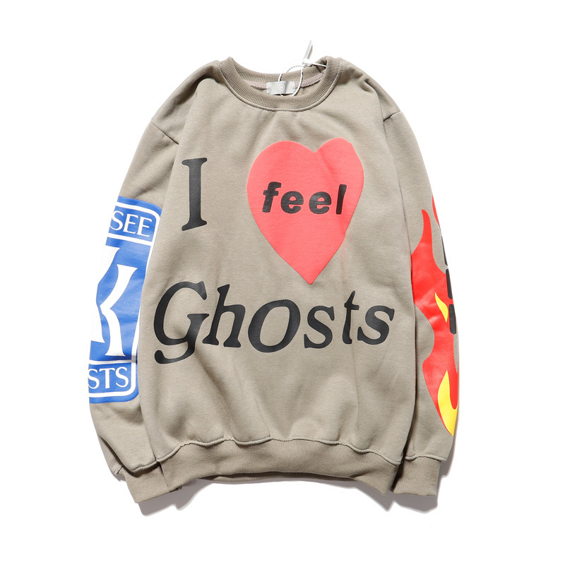 Kanye West"I feel Ghosts" Sweatshirt Men and Women Fleece Flame Print Hip Hop Hoodies Xxxtentacion Loose Casual Hoody K711, Black
Kanye West"I feel Ghosts" Sweatshirt Men and Women Fleece Flame Print Hip Hop Hoodies Xxxtentacion Loose Casual Hoody K711, Black