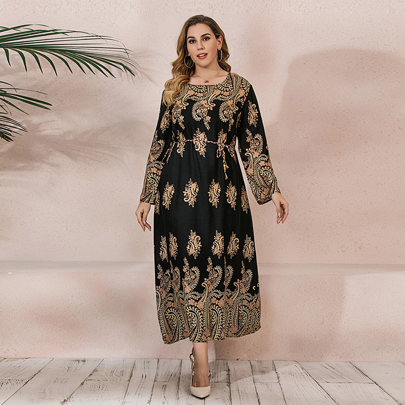 New Spring Plus Size Muslim Dress Women Print O Ne Maxi Vetsidos Moroccan Kaftan Elegant Islamic Clothing Gowns Oversize Abaya
New Spring Plus Size Muslim Dress Women Print O Ne Maxi Vetsidos Moroccan Kaftan Elegant Islamic Clothing Gowns Oversize Abaya