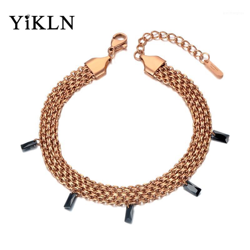 YiKLN Trendy Titanium Steel Chain & Link Network Bracelets Jewelry Bohemia Black CZ Crystal Charm Bracelet For Women YB20060 Link,
YiKLN Trendy Titanium Steel Chain & Link Network Bracelets Jewelry Bohemia Black CZ Crystal Charm Bracelet For Women YB20060 Link,
