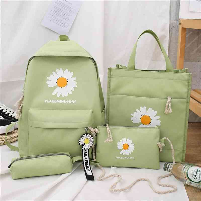 4pcs set flower print canvas school bag for teenagers girls student book bags women travel backpacks female rucksack
4pcs set flower print canvas school bag for teenagers girls student book bags women travel backpacks female rucksack