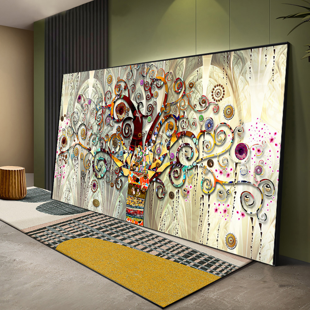 Tree of Life Gustav Klimt Landscape Flowers Wall Art Canvas Scandinavian Poster Print Modern Picture for Living Room Home Decor