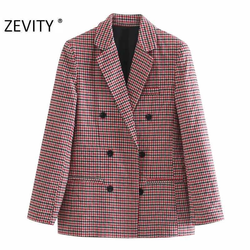 Zevity Women Vintage Plaid Print Notched Collar Retro Blazer Office Lady Double Breasted Streetwear Suits Outwear Tops CT608 210603, Xqj ct608r
Zevity Women Vintage Plaid Print Notched Collar Retro Blazer Office Lady Double Breasted Streetwear Suits Outwear Tops CT608 210603, Xqj ct608r