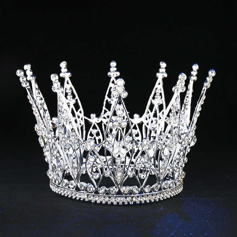 Fashion Pageant Bride Tiara Crown hair accessories Wedding jewelry Show dress Headdress Queen Diadem Prom 210707