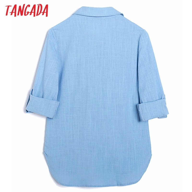 Women Basic Solid Cotton Blouse Long Sleeve Chic Female Office Lady Shirt Blusas Femininas 6H5 210416
