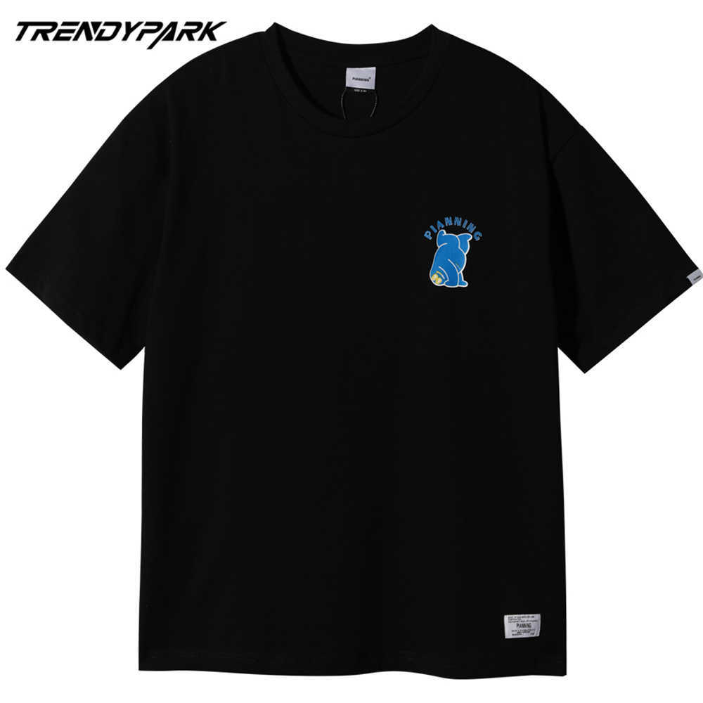 Men Women Clothing T-shirts Hip Hop Oversized Style Streetwear Harajuku Funny Cartoon Printed Cotton Tops Tee Tshirt 210601