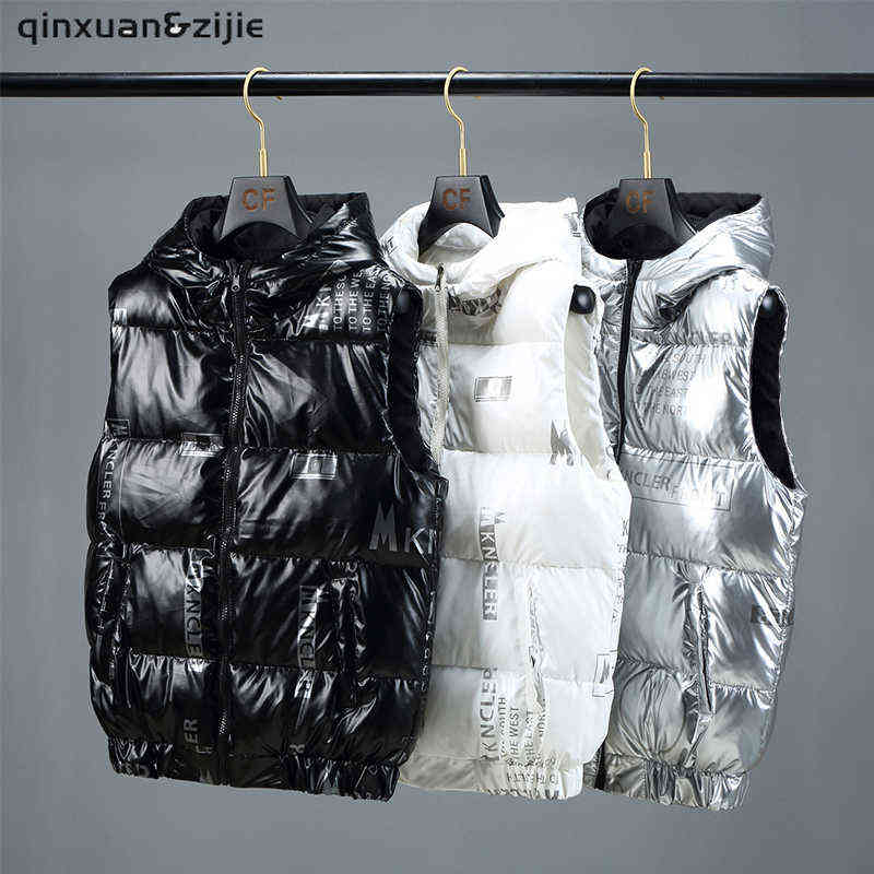 Casual Mens Jacket Sleeveless Vest Thermal Soft Hooded Streetwear Down Coats Male Cotton Winter Men Thicken Waistcoat Outwear G1108, Sliver
Casual Mens Jacket Sleeveless Vest Thermal Soft Hooded Streetwear Down Coats Male Cotton Winter Men Thicken Waistcoat Outwear G1108, Sliver