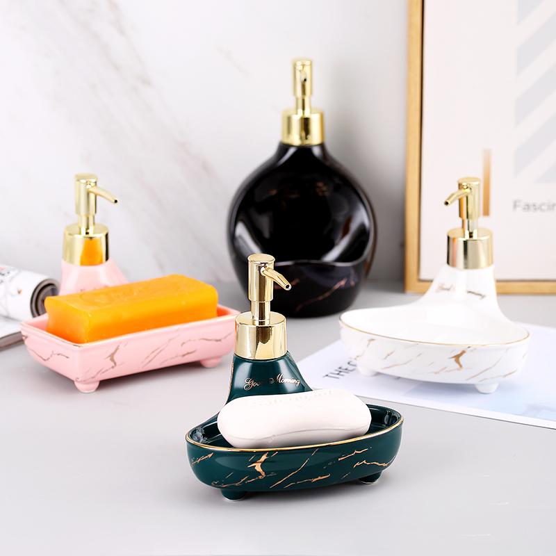 Liquid Soap Dispenser Marbling Bathroom Press Set Hand Pump Bottle With Storage Ceramic Household Dish ZB165
Liquid Soap Dispenser Marbling Bathroom Press Set Hand Pump Bottle With Storage Ceramic Household Dish ZB165