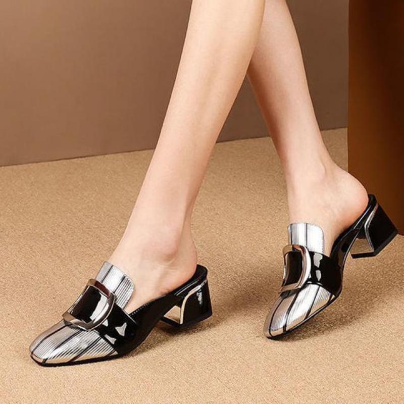 Slippers Silver Sexy Mules Shoes Women Square Heel Summer Sandals Slides Ladies 2021 Ytmtloy Zapatillas Casa Mujer Sepatu, Black
Slippers Silver Sexy Mules Shoes Women Square Heel Summer Sandals Slides Ladies 2021 Ytmtloy Zapatillas Casa Mujer Sepatu, Black