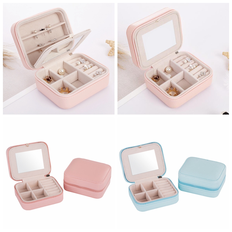 Square Jewelry Storage Box bag Organizer Easy To Carry Rings Earring Necklace And Bracelet Leather Boxes With Mirror GGA1353, As pic
Square Jewelry Storage Box bag Organizer Easy To Carry Rings Earring Necklace And Bracelet Leather Boxes With Mirror GGA1353, As pic