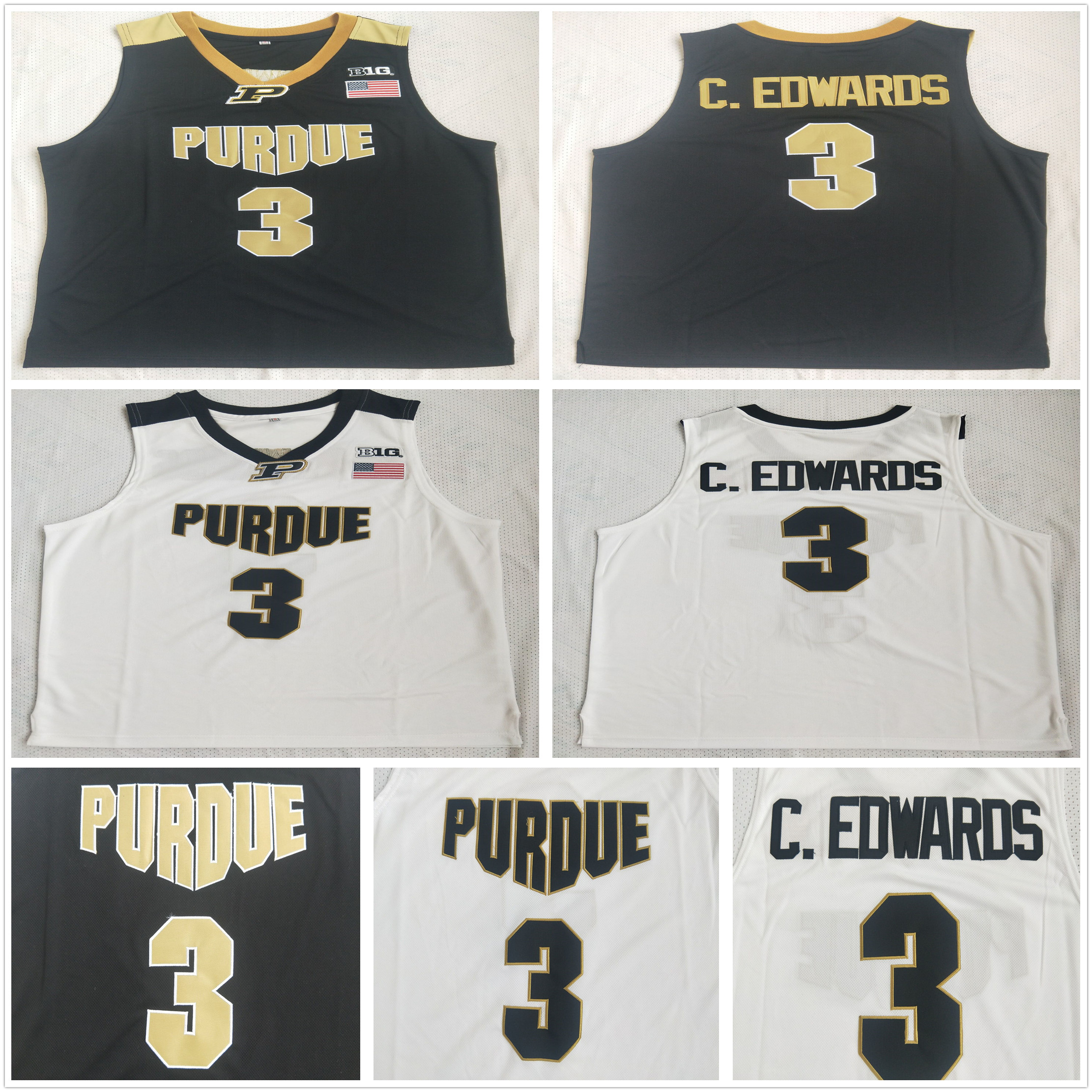NCAA Mens Purdue Boilermakers 3 Carsen Edwards College Basketball Jerseys Vintgae Black White Stitched Shirts -2XL
NCAA Mens Purdue Boilermakers 3 Carsen Edwards College Basketball Jerseys Vintgae Black White Stitched Shirts -2XL