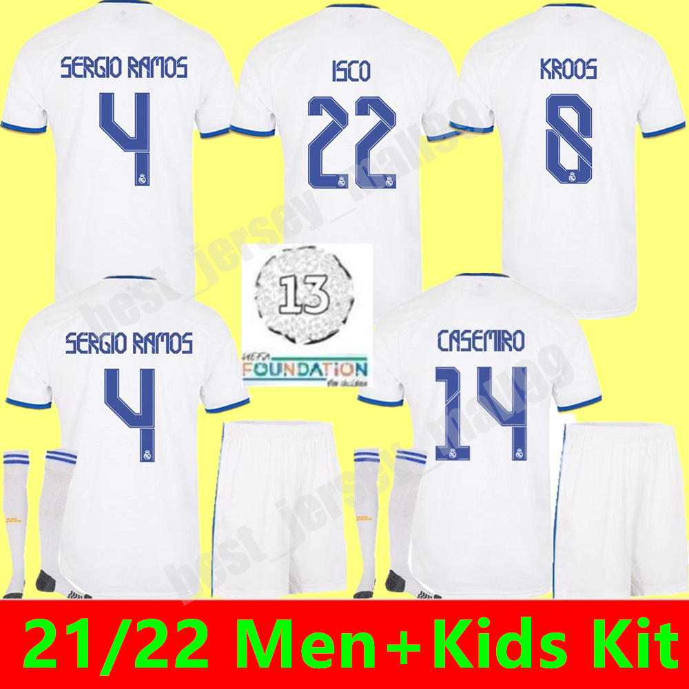 Men + Kids kit REAL MADRID jerseys 21 22 soccer football shirts HAZARD SERGIO RAMOS BENZEMA ASENSIO MODRIC MARCELO camiseta 2021 2022 uniforms fourth, Home+league patch men
Men + Kids kit REAL MADRID jerseys 21 22 soccer football shirts HAZARD SERGIO RAMOS BENZEMA ASENSIO MODRIC MARCELO camiseta 2021 2022 uniforms fourth, Home+league patch men