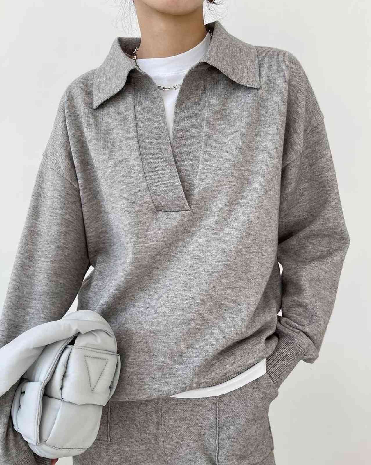 woman warm soft wool sweatshort from set loveMODA 211108