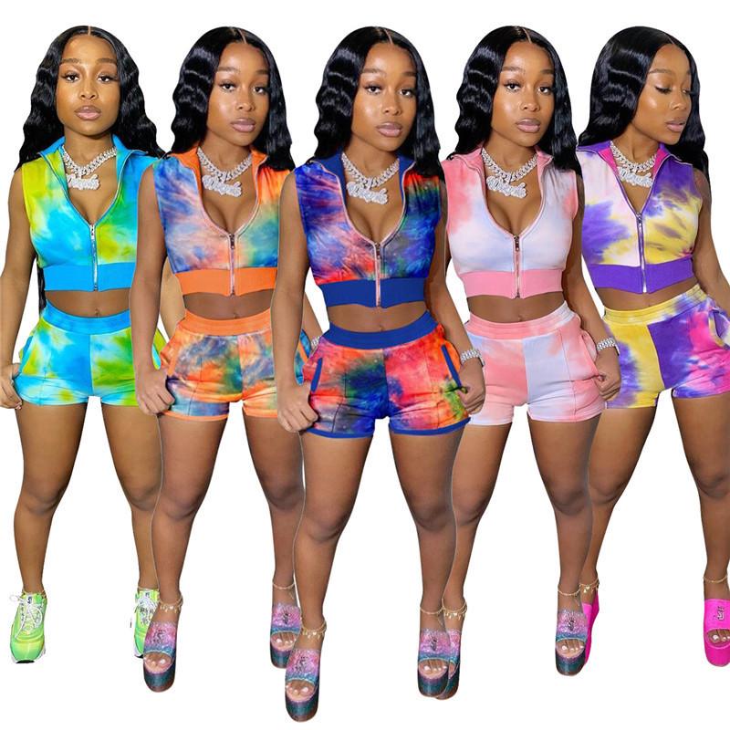 Women Fashion Tie Dye Tracksuits Summer Clothing Sets Sports Outfits Sexy Two Piece Sets Short Sleeve t Shirts+Mini Shorts Casual Jogger, Mixed
Women Fashion Tie Dye Tracksuits Summer Clothing Sets Sports Outfits Sexy Two Piece Sets Short Sleeve t Shirts+Mini Shorts Casual Jogger, Mixed