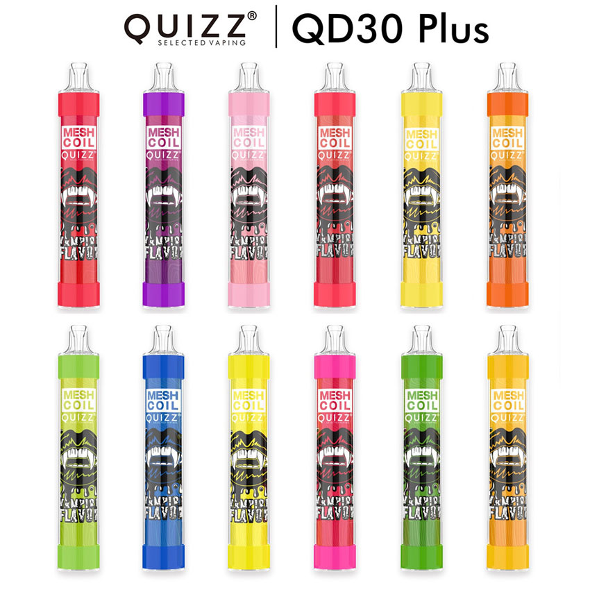 Quizz QD30 Vape Pen E Cigarette Disposable Device With 4000 Puffs 650mAh Battery 11ml Pod Cartridge Vapor Kit 12 Colors
Quizz QD30 Vape Pen E Cigarette Disposable Device With 4000 Puffs 650mAh Battery 11ml Pod Cartridge Vapor Kit 12 Colors