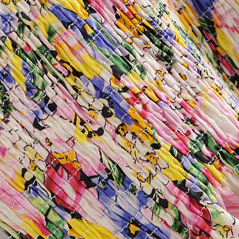 Pearl Floral Print Blouse Puff Short Sleeve Fashion Shirt Women Backless Elastic Waist Stylish Ladies Tops Summer Blusas 210515