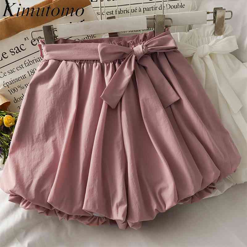 Kimutomo Solid Bow Bandage Shorts Summer High Elastic Waist Thin A-line Women Clothing Sweet Casual Bottoms Female 210521, White
Kimutomo Solid Bow Bandage Shorts Summer High Elastic Waist Thin A-line Women Clothing Sweet Casual Bottoms Female 210521, White