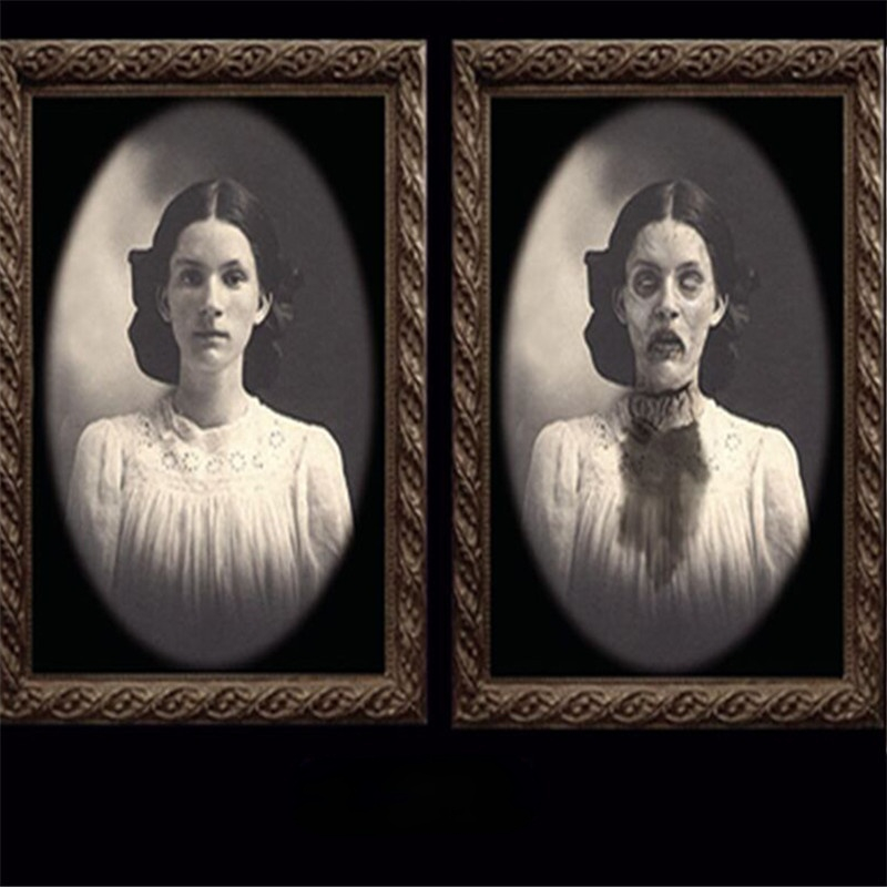 Spooky Halloween Changing Face Ghost Picture Frame Horror Portrait Scary Oil Painting Bar Pub Hotel Haunted House Tricky Zombie Vampire Theme Prop Party Wall Decor
Spooky Halloween Changing Face Ghost Picture Frame Horror Portrait Scary Oil Painting Bar Pub Hotel Haunted House Tricky Zombie Vampire Theme Prop Party Wall Decor
