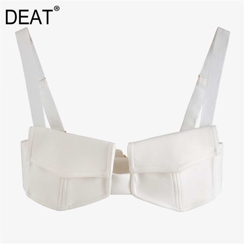 DEAT spring and summer fashiopn straps turn-down outfits bra female Camis casual top WM2100L 210625
