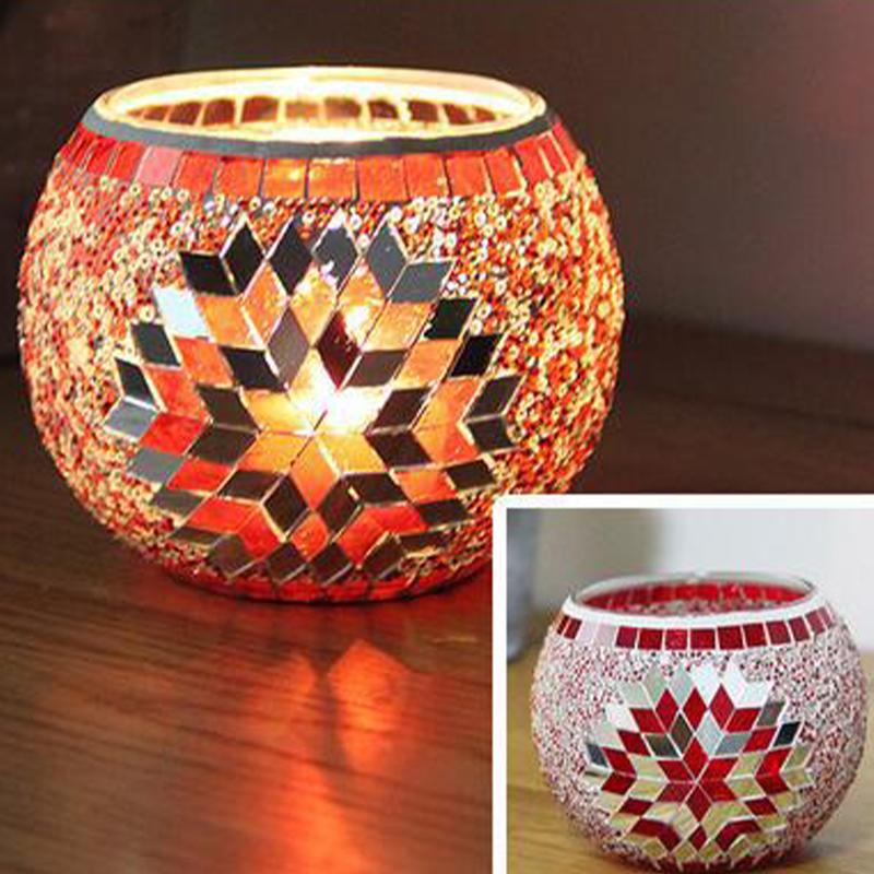 Candle Holders Holder Handmade Mosaic Romantic Candlelight Dinner Wedding Party Lamp Home Decoration Candelabra