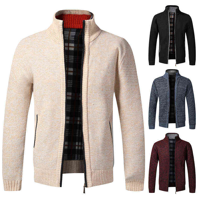 Men's Fall Winter Sweater Zippered Cardigan with Fool Warm Casual Loose Knitted Sweater Solid Color Stand Collar 211109, Xxxl 80-90kg
Men's Fall Winter Sweater Zippered Cardigan with Fool Warm Casual Loose Knitted Sweater Solid Color Stand Collar 211109, Xxxl 80-90kg