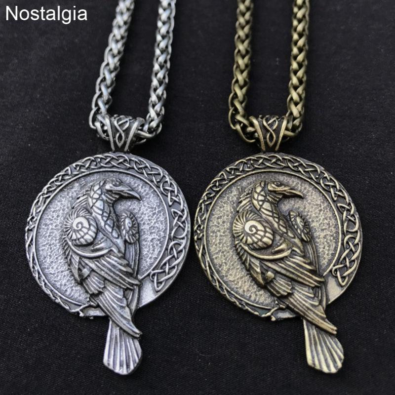 Pendant Necklaces Odin Raven Talisman Amulet Viking Necklace Wicca Bird Goth Jewlery Runes Neckless Wiccan Pagan Men Women Accessories
Pendant Necklaces Odin Raven Talisman Amulet Viking Necklace Wicca Bird Goth Jewlery Runes Neckless Wiccan Pagan Men Women Accessories