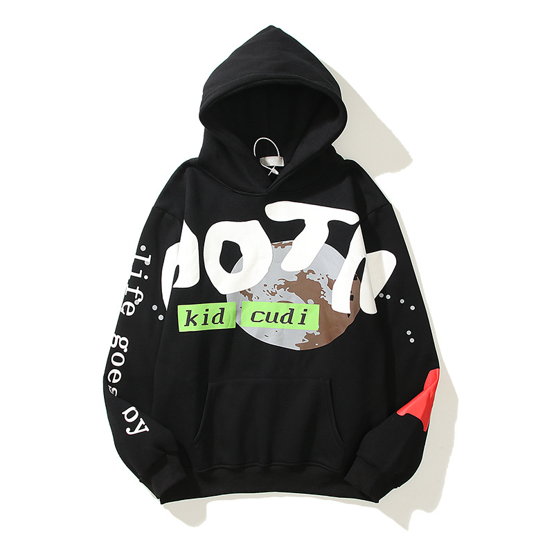 

Kanye foam love graffiti letter printing hoodie with pockets on both sides men s' clothing tramp peripheral same Sweatshirt string sweater M-3XL., 120