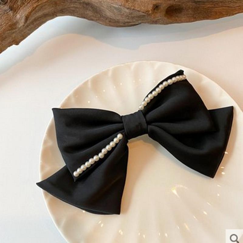 Hair Clips & Barrettes Net Red Accessories Pearl Bow Hairpin Headdress Korean Female Back Head Spring Clip Large Black
Hair Clips & Barrettes Net Red Accessories Pearl Bow Hairpin Headdress Korean Female Back Head Spring Clip Large Black