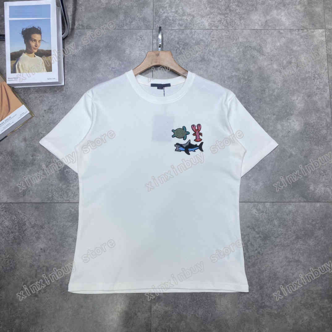 21ss Designers Mens Womens T Shirts marine wildlife letter embroidery Man Paris Fashion T-shirt Top Quality Tees Street Short Sleeve luxurys, White;black
21ss Designers Mens Womens T Shirts marine wildlife letter embroidery Man Paris Fashion T-shirt Top Quality Tees Street Short Sleeve luxurys, White;black
