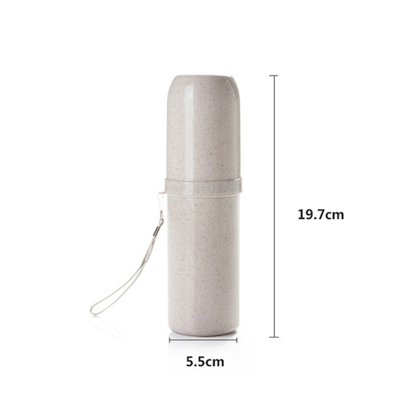 1pcs Toothpaste Holder Cups Portable Travel Supplies Dual Use Tooth Mug Wheat Straw Eco-friendly Toothbrush Cup Bathroom Tool