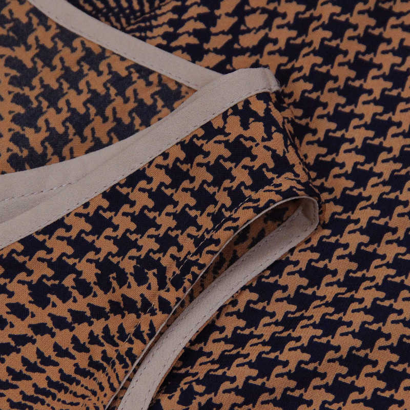 Summer Chic Print Chiffon Big Swing Dresses for Women Vintage V-neck Fashion Vest Elegant Office Lady Vestidos 210525