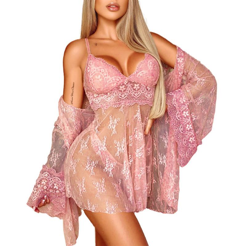 Women's Sleepwear BALDAUREN Ladies Suspenders Sexy Pajamas Transparent Mesh Dress Lace Decoration Night Gown Nightdress + Thong Set, Black;red
Women's Sleepwear BALDAUREN Ladies Suspenders Sexy Pajamas Transparent Mesh Dress Lace Decoration Night Gown Nightdress + Thong Set, Black;red