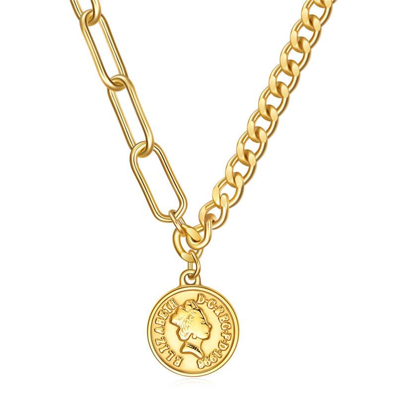 Pendant Necklaces LETAPI 2021 Fashion Bohemian Portrait Coin Necklace For Women Gift Stainless Steel Geometric Choker Sweater Jewelry
Pendant Necklaces LETAPI 2021 Fashion Bohemian Portrait Coin Necklace For Women Gift Stainless Steel Geometric Choker Sweater Jewelry