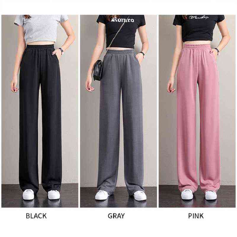 Women Straight Pants Wide leg high waist full length Sweatpants Korean style Streetwear Loose Oversize Famale Casual trousers 211115