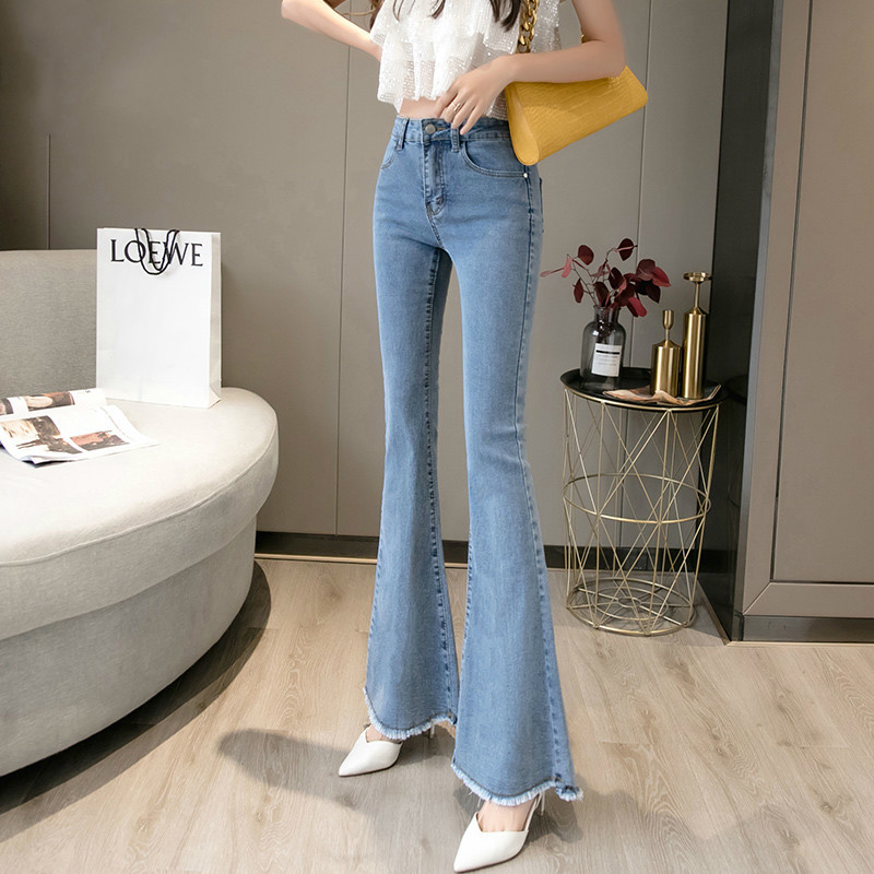 Women's Jeans for The Speaker Autumn Pants High Waist Trousers Slim Slimming Wild Fashion 210514