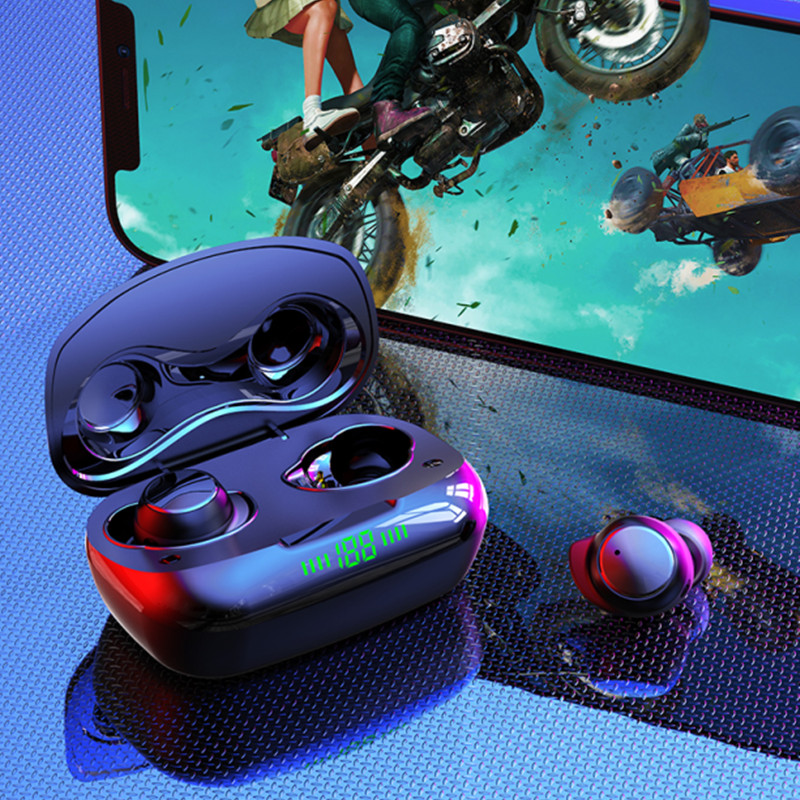 TWS-24 True Wireless Earbuds Bluetooth 5.0 In Ear Stereo Headphones Waterproof Mini Earphones with Noise Cancelling Microphone, Black
TWS-24 True Wireless Earbuds Bluetooth 5.0 In Ear Stereo Headphones Waterproof Mini Earphones with Noise Cancelling Microphone, Black