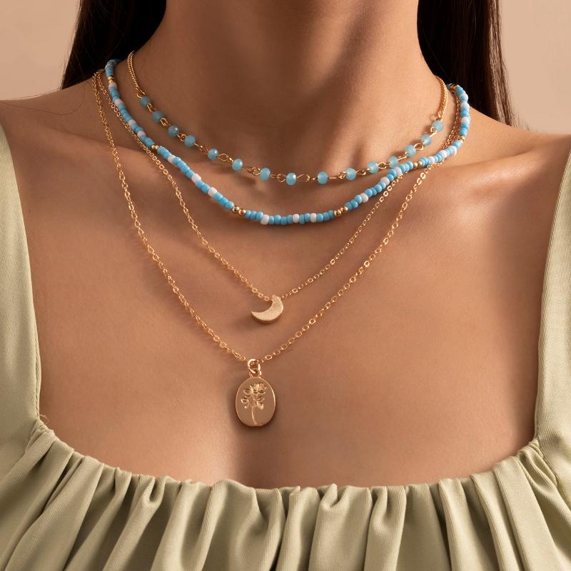 Chains Ingemark Boho Vintage Oval Flower Moon Pendant Necklaces For Women Femme Goth Blue Bead Choker Necklace Fashion Jewelry Party, Silver
Chains Ingemark Boho Vintage Oval Flower Moon Pendant Necklaces For Women Femme Goth Blue Bead Choker Necklace Fashion Jewelry Party, Silver