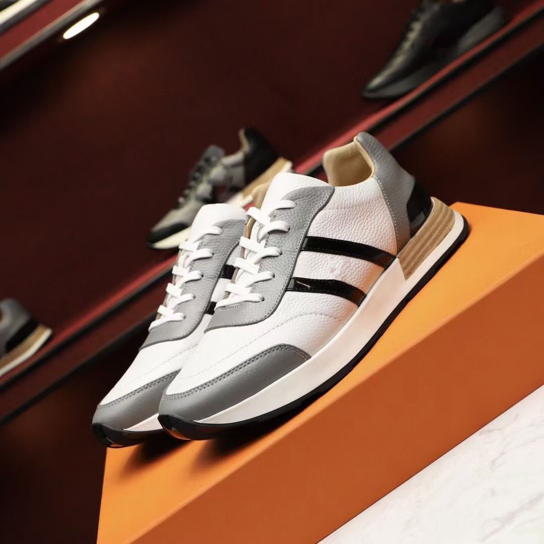 2021 New H Sneakers Top Cowhide Fashion Men Comfortable Casual Flat high RDmkjfAJJ0001