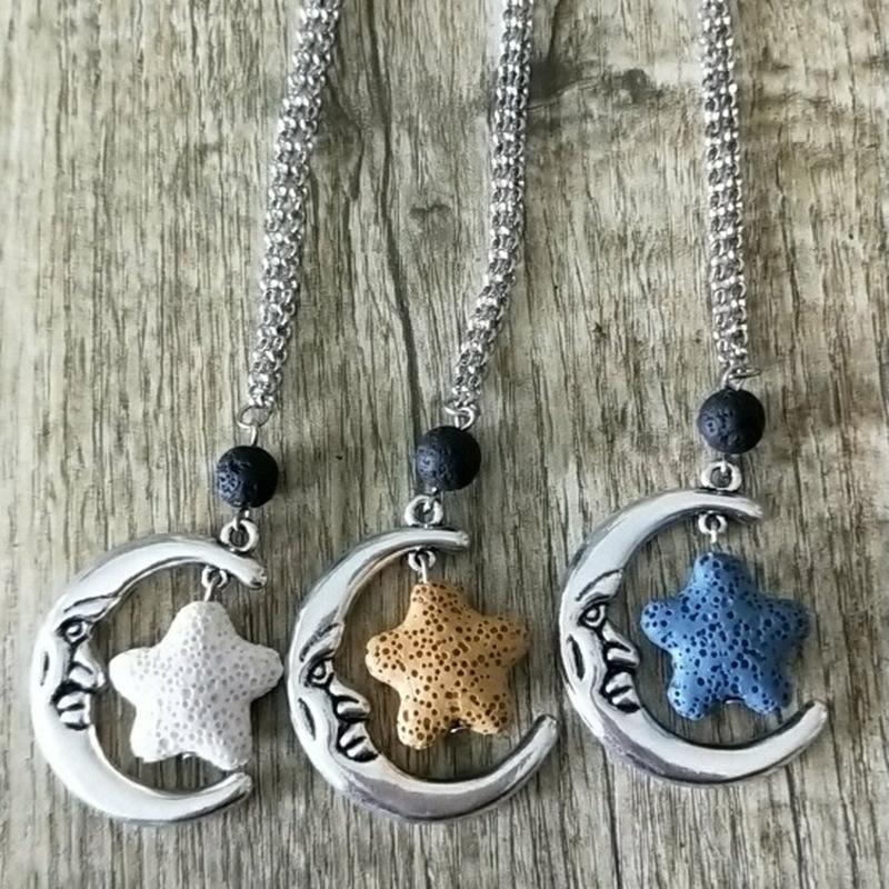 Pendant Necklaces Starfish Lava Stone Essential Oil Diffuser Necklace Jewelry Minimalist Volcanic Rock Moon 11 Colors
Pendant Necklaces Starfish Lava Stone Essential Oil Diffuser Necklace Jewelry Minimalist Volcanic Rock Moon 11 Colors