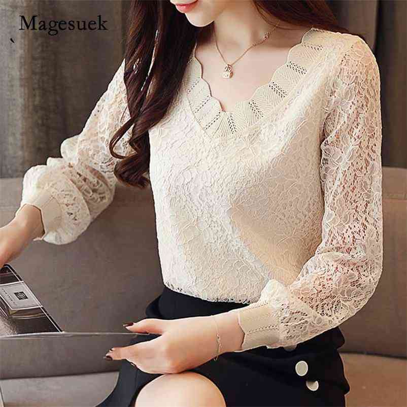 Autumn Korean Style Casual Lace Women Blouses Long Sleeve V-neck Tops Versatile Elegant Clothing Blusas 5958 210518, Beige
Autumn Korean Style Casual Lace Women Blouses Long Sleeve V-neck Tops Versatile Elegant Clothing Blusas 5958 210518, Beige
