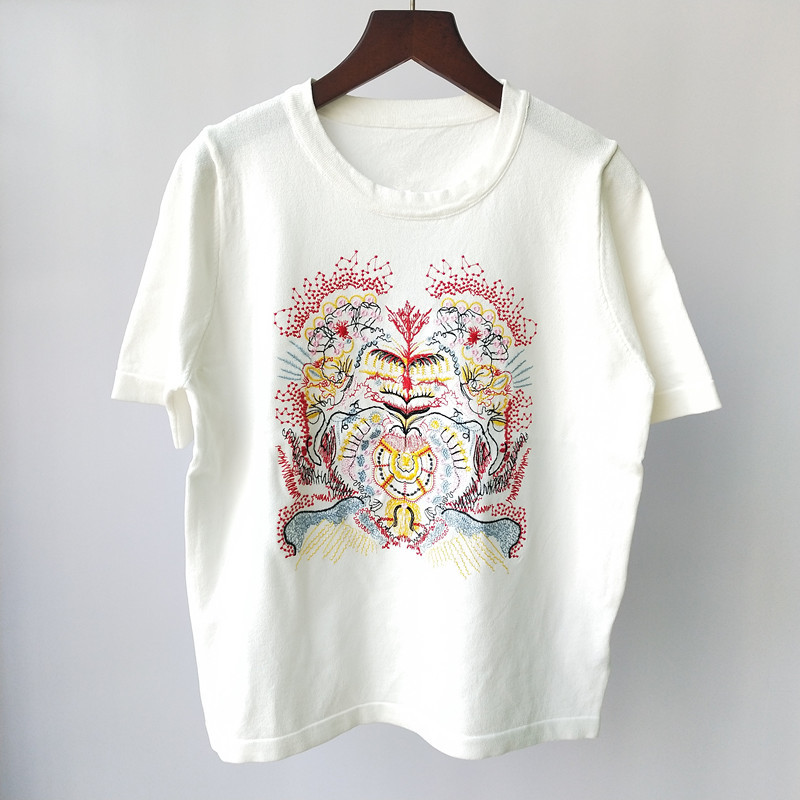 212 2021 Summer Sweater Short Sleeve Crew Neck Pullover Print Brand Same Style White Prom Fashion Luxury Womens Clothes pinguo, White;black
212 2021 Summer Sweater Short Sleeve Crew Neck Pullover Print Brand Same Style White Prom Fashion Luxury Womens Clothes pinguo, White;black